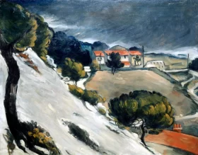 L’estaque, Melting Snow by Paul Cezanne