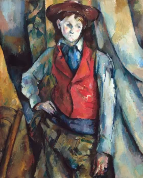 Boy in a Red Waistcoat by Paul Cezanne