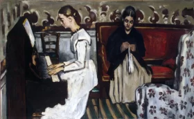 Girl at the Piano 1866 by Paul Cezanne