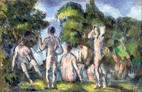 Group of Bathers 1895 by Paul Cezanne
