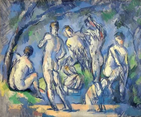 Seven Bathers 1900 by Paul Cezanne