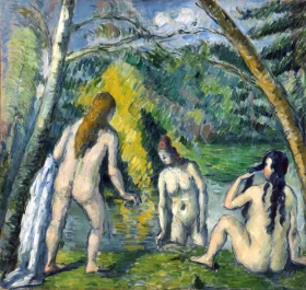 Three Bathers by Paul Cezanne