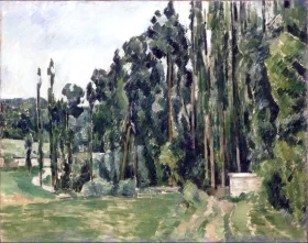 Poplars by Paul Cezanne