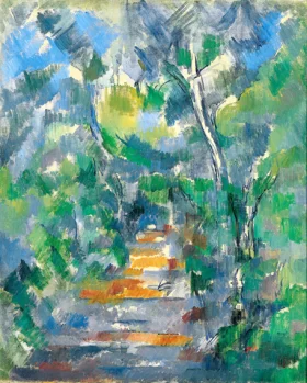 Forest Scene (Path from Mas Jolie To Château Noir) by Paul Cezanne