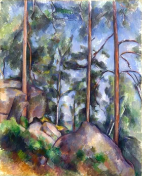 Pines and Rocks 1897 by Paul Cezanne