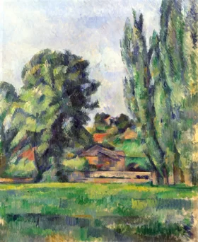 Landscape with Poplars by Paul Cezanne