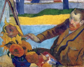 Vincent Van Gogh Painting Sunflowers by Paul Gauguin