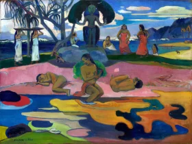 Mahana No Atua (Day of the God) 1894 by Paul Gauguin
