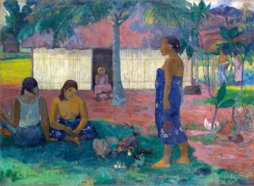 No Te Aha Oe Riri (Why are you Angry?) by Paul Gauguin