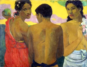 Three Tahitians by Paul Gauguin