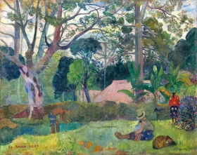 Te Raau Rahi (The Big Tree) by Paul Gauguin