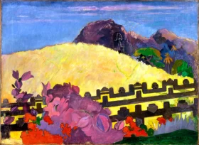 Parahi Te Marae (The Sacred Mountain) by Paul Gauguin