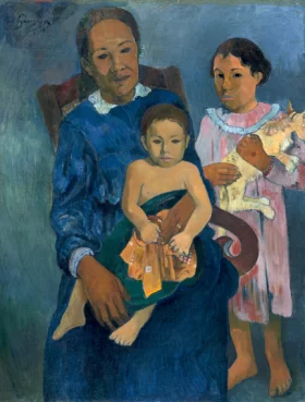 Polynesian Woman with Children by Paul Gauguin