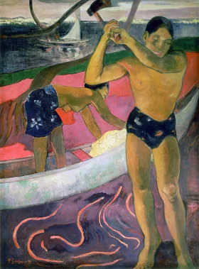 The Man with An Axe by Paul Gauguin