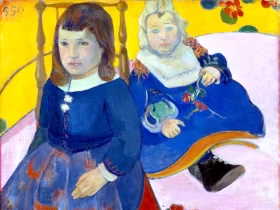 Portrait of Two Children (Paul and Jean Schuffenecker) by Paul Gauguin
