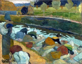 Washerwomen Arles 1888 by Paul Gauguin