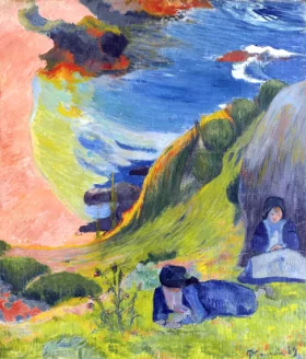Au Dessus De La Mer by Paul Gauguin