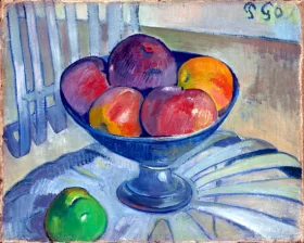 Fruit Dish on a Garden Chair by Paul Gauguin