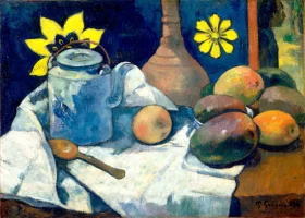 Still Life with Teapot and Fruit by Paul Gauguin