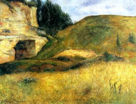 Chou Quarry, Hole in the Cliff by Paul Gauguin
