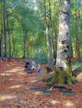 The Woodland Glade by Peder Mørk Mønsted