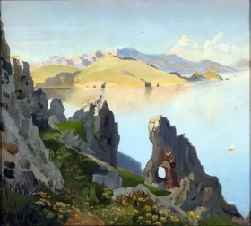 Arco Naturale, View from Naples 1893 by Peder Mørk Mønsted