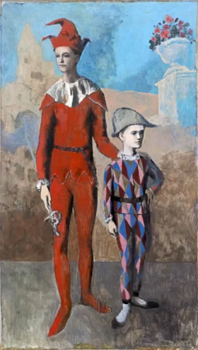 Acrobat and Young Harlequin by Pablo Picasso (inspired)