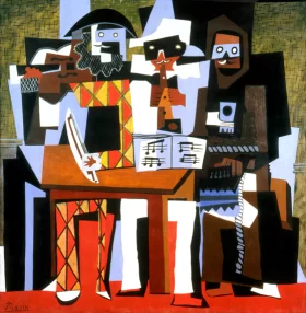 Three Musicians by Pablo Picasso (inspired)
