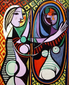 Girl Before a Mirror by Pablo Picasso (inspired)