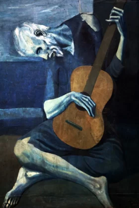 The Old Guitarist by Pablo Picasso (inspired)