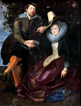 The Honeysuckle Bower-Rubens and Isabella Brandt by Peter Paul Rubens