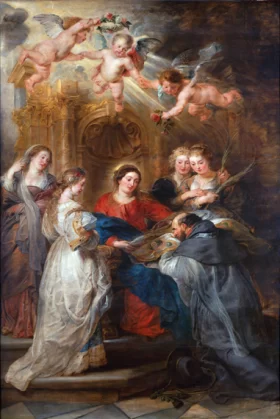 The Triptych of St. Ildefonso-Center Panel by Peter Paul Rubens