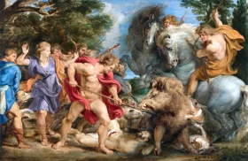 The Calydonian Boar Hunt by Peter Paul Rubens