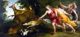 Diana and Her Nymphs Hunting by Peter Paul Rubens