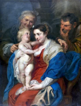The Holy Family with Santa Ana 1630 by Peter Paul Rubens