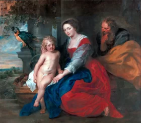 The Holy Family and a Parrot by Peter Paul Rubens
