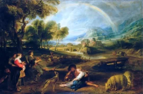 Landscape with a Rainbow by Peter Paul Rubens