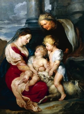 The Virgin and Child with Saint Elizabeth and Saint John the Baptist 1618 by Peter Paul Rubens