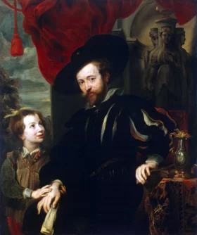 Portrait of Rubens with his son Albert by Peter Paul Rubens