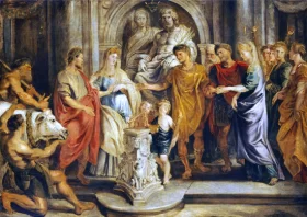 The Marriage of Constantine and Fausta and of Constantia and Licinius 1622 by Peter Paul Rubens
