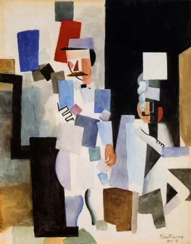 The Postman in a Shelter with a Friend by Roger Fresnaye