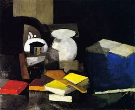 Still LIfe with Books and Boxes by Roger Fresnaye