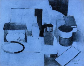 Still Life, Tin of Tea and Pot of Tobacco by Roger Fresnaye