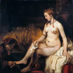 Bathsheba with David 1654 by Rembrandt