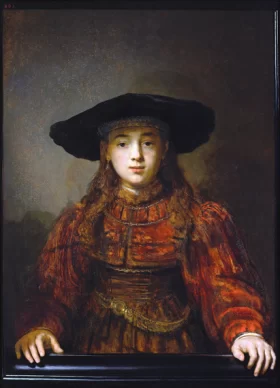 The Girl in a Picture Frame 1641 by Rembrandt
