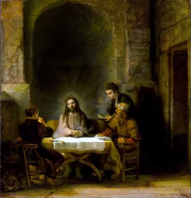 The Supper at Emmaus 1648 by Rembrandt