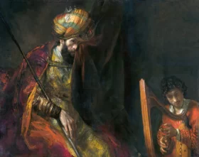 David playing the Harp before Saul by Rembrandt