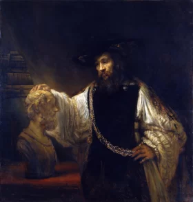 Aristotle with a Bust of Homer 1653 by Rembrandt