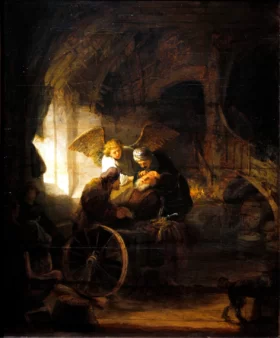 Tobias Healing his Father 1636 by Rembrandt