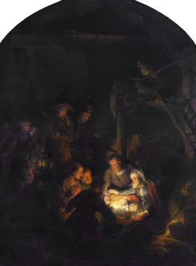 Adoration of the Shepherds 1646 by Rembrandt
